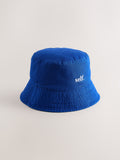 self. cobalt blue bucket hat, imported from the UK