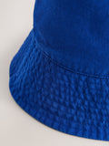 self. cobalt blue bucket hat, imported from the UK