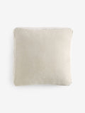 Natural cotton velvet cushion plait edge 50x50cm (British brand)