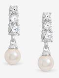 Simply Silver 925 Perlen-Ohrringe (Britische Marke)