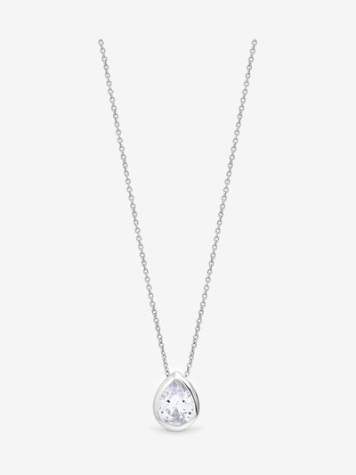 Next Simply Silver Cubic Zirconia Sterling Silver Pear Pendant - 8.7 x 10.5mm- Buy online at McGrocer