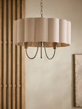 Natural Larson 3 light chandelier - British product