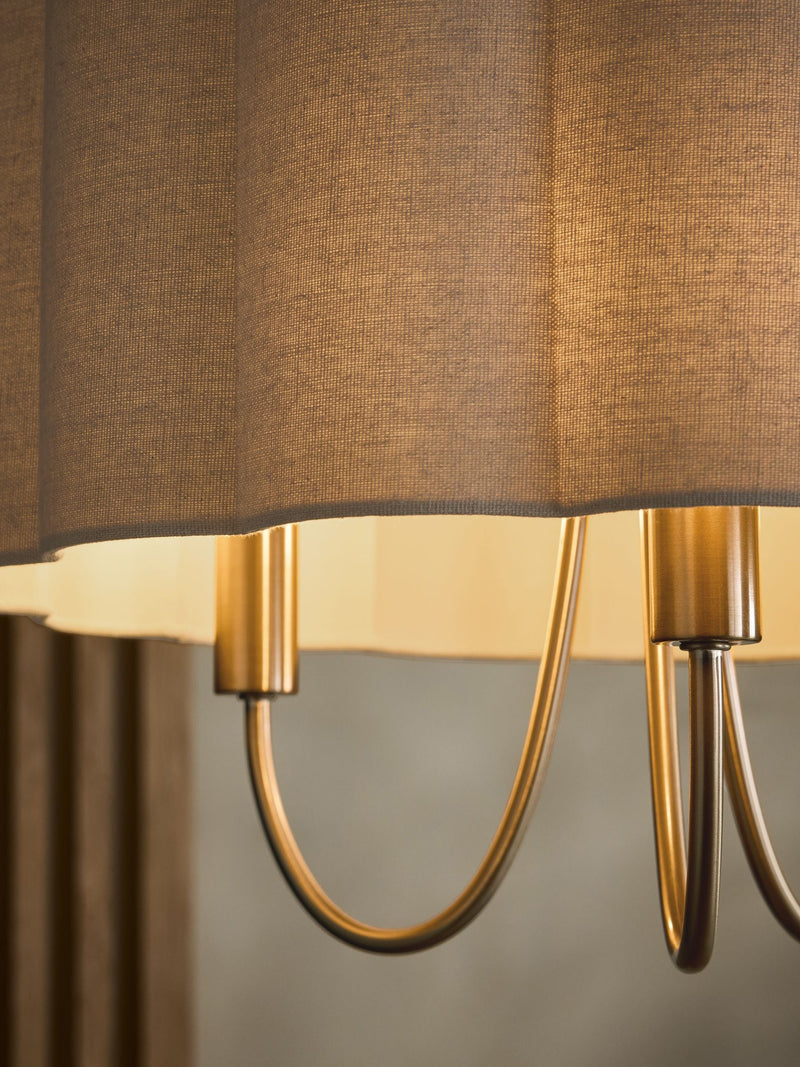 Natural Larson 3 light chandelier - British product