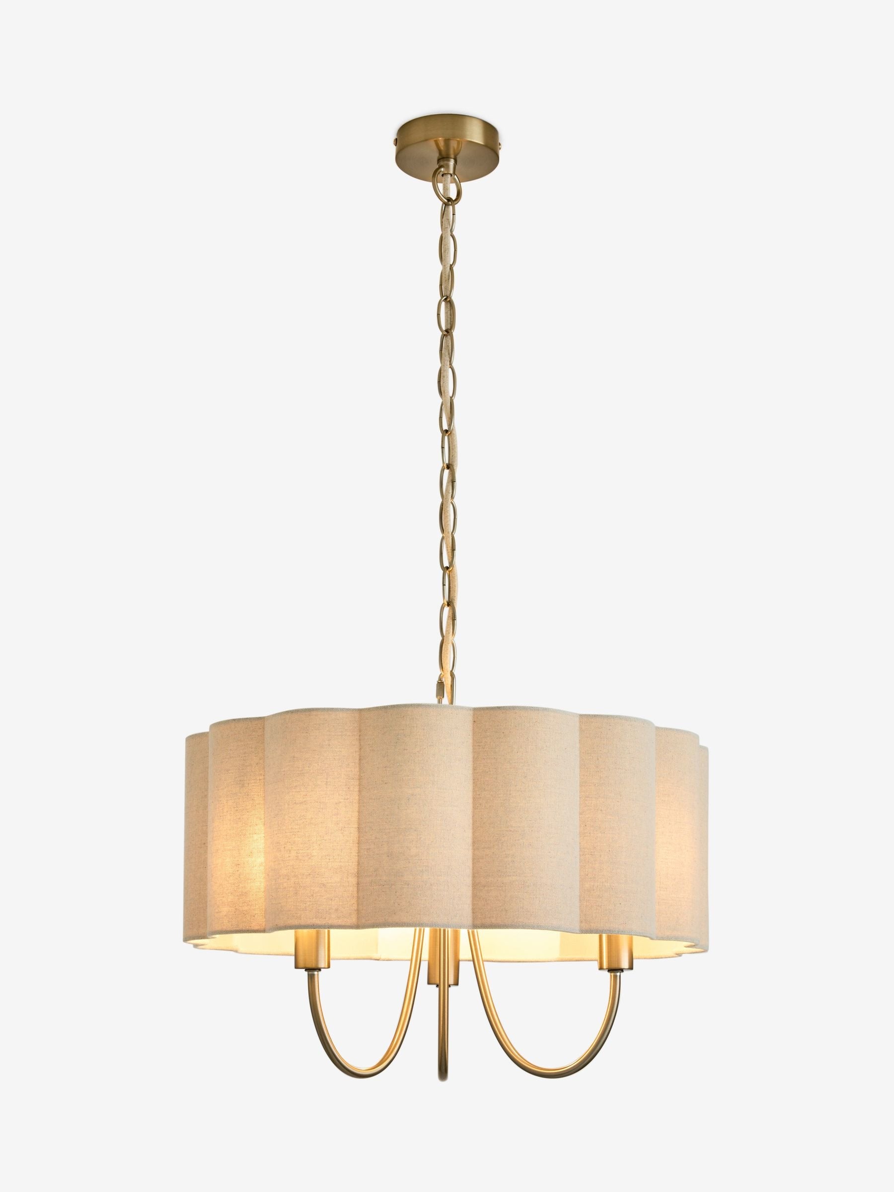 Natural Larson 3 light chandelier - British product