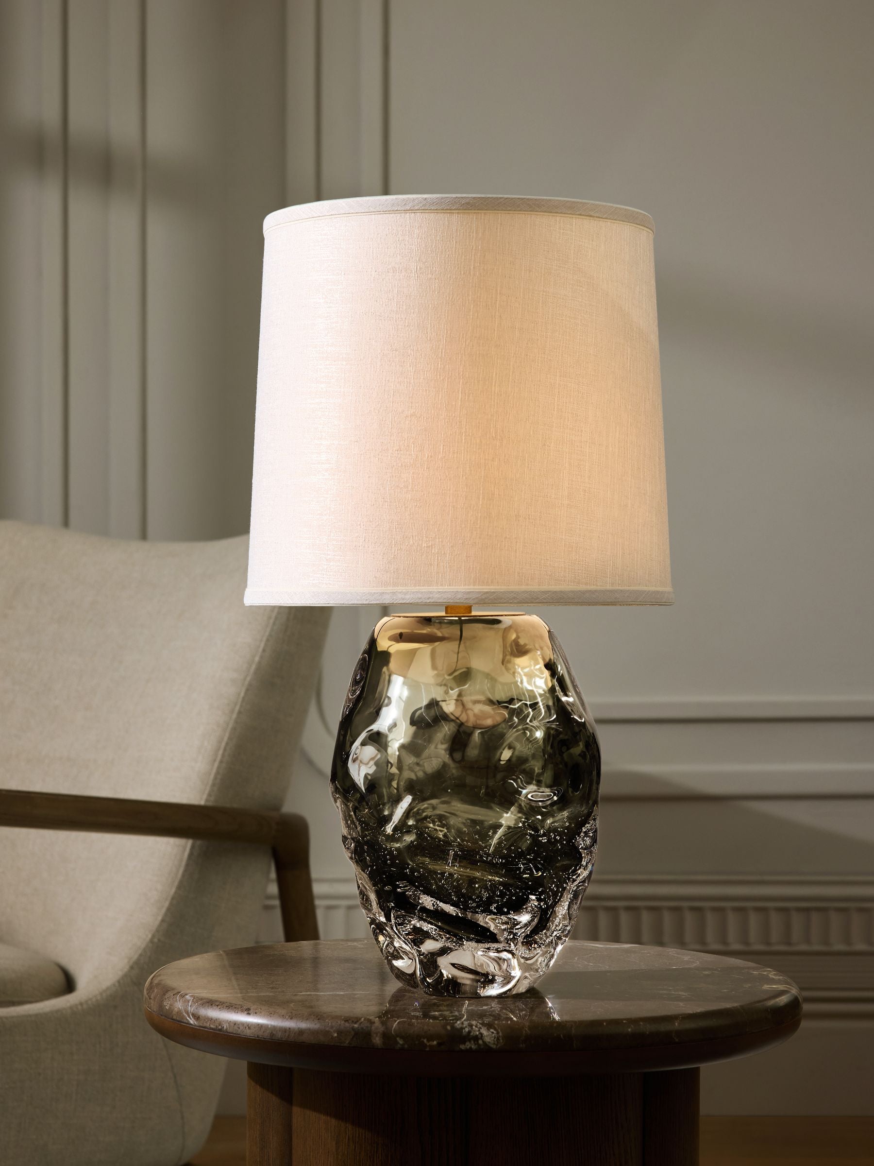 Grey N. Rialto rechargeable table lamp 52cm (British brand)