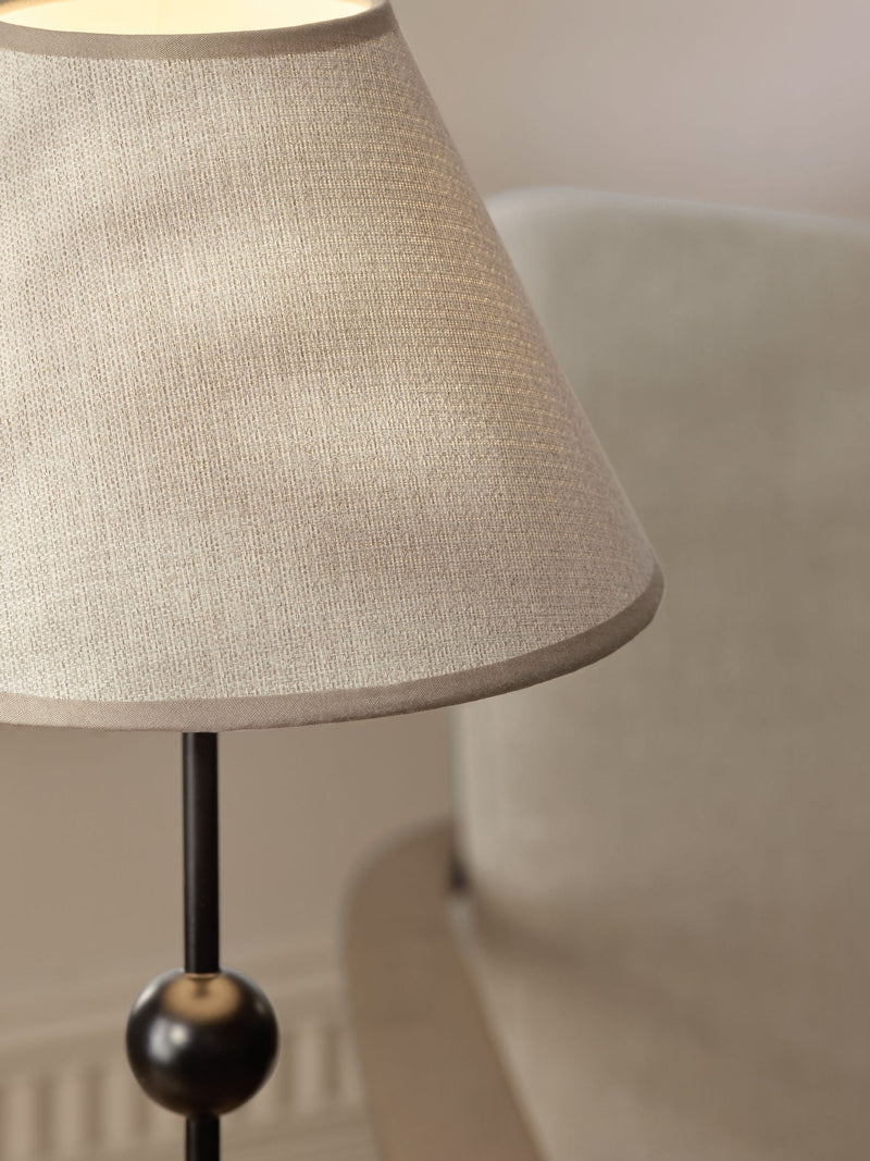 Staverton cordless table lamp black fabric shade, UK version
