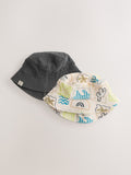 Baby bucket hats grey stampy printed 2 pack, imported from the UK