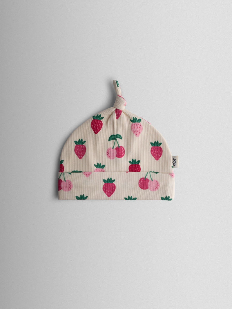 JoJo Maman Bébé pink strawberry 2-pack hats (British brand)