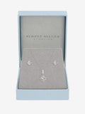 Simply Silver 925 Sterling Silver Polished Diamond Cut Clover Set Gift Box