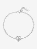 Sterling Silver Paw Print Bracelet with Lobster Clasp, 177mm Length, 6mm Width