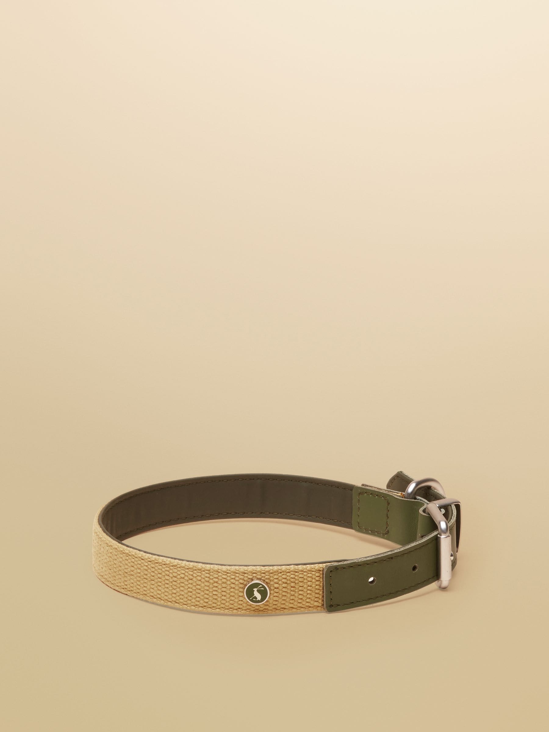 Joules khaki green dog collar - British product