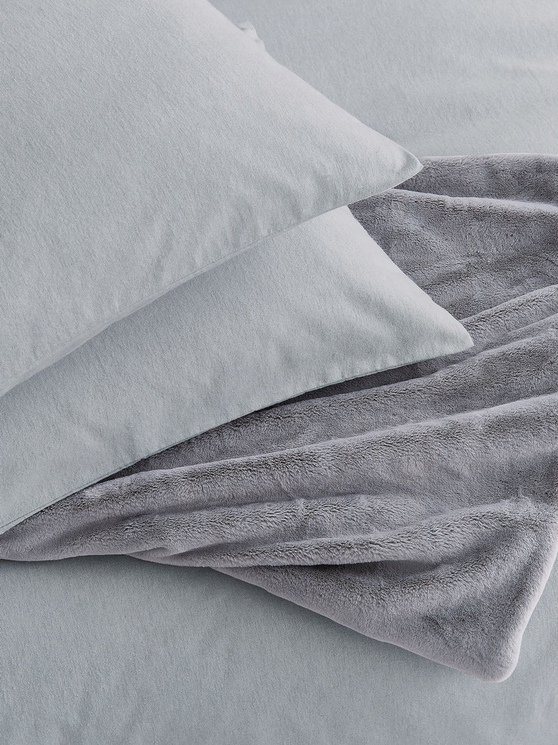 Helena Springfield Linen Cosy Faux Fur Throw 130x170cm