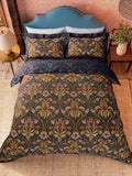 Morris & Co Navy Spring Thicket duvet set, imported from the UK