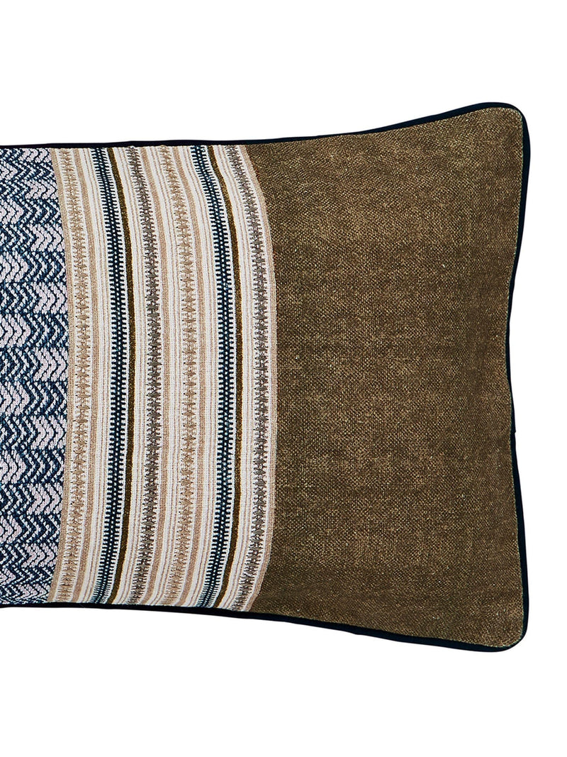 Bedeck of Belfast deep teal tan Avero cushion (British brand)