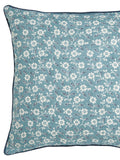 Helena Springfield blue teal folk ditsy cotton cushion 45x45cm, UK version