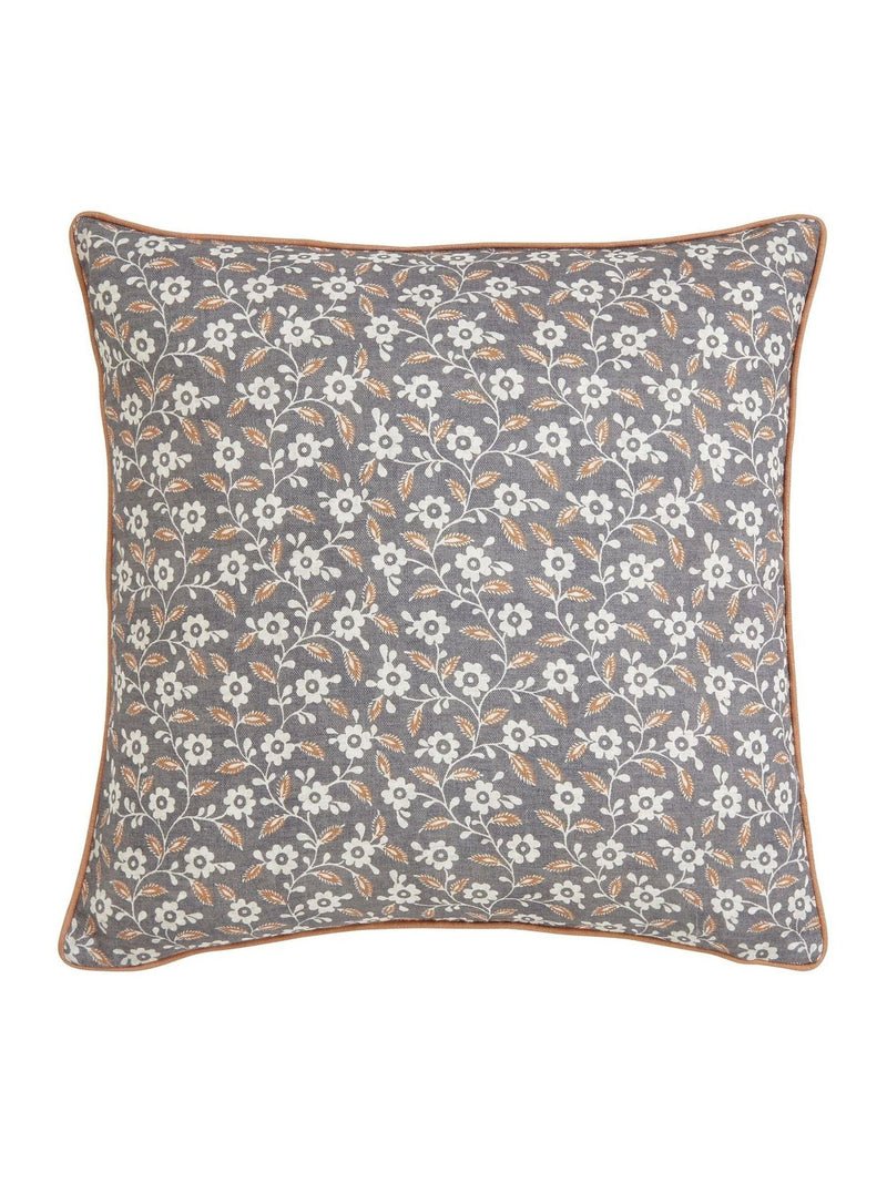 Helena Springfield Graphite Copper Folk Ditsy Cotton Cushion