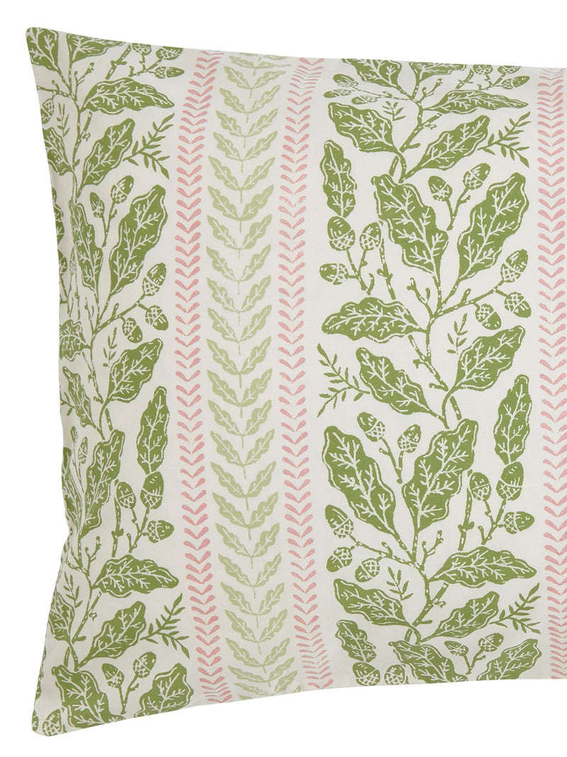 Helena Springfield Green Pink Oak Stripe Duvet Set, UK version