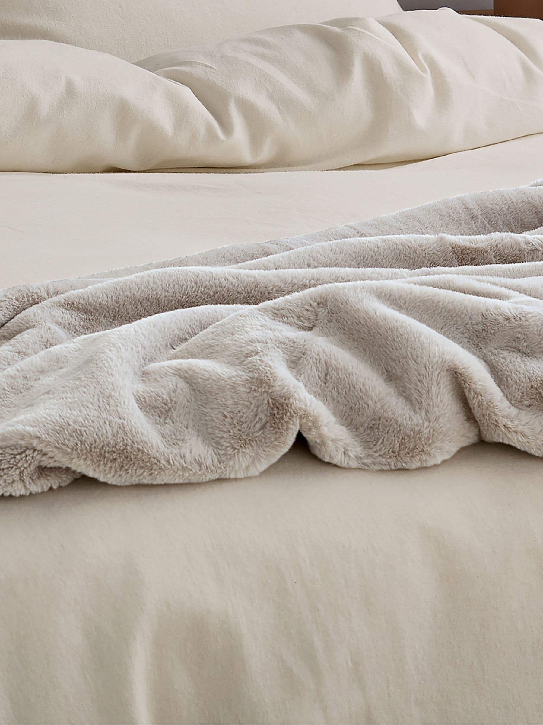 Helena Springfield faux fur throw 130x170cm - British product