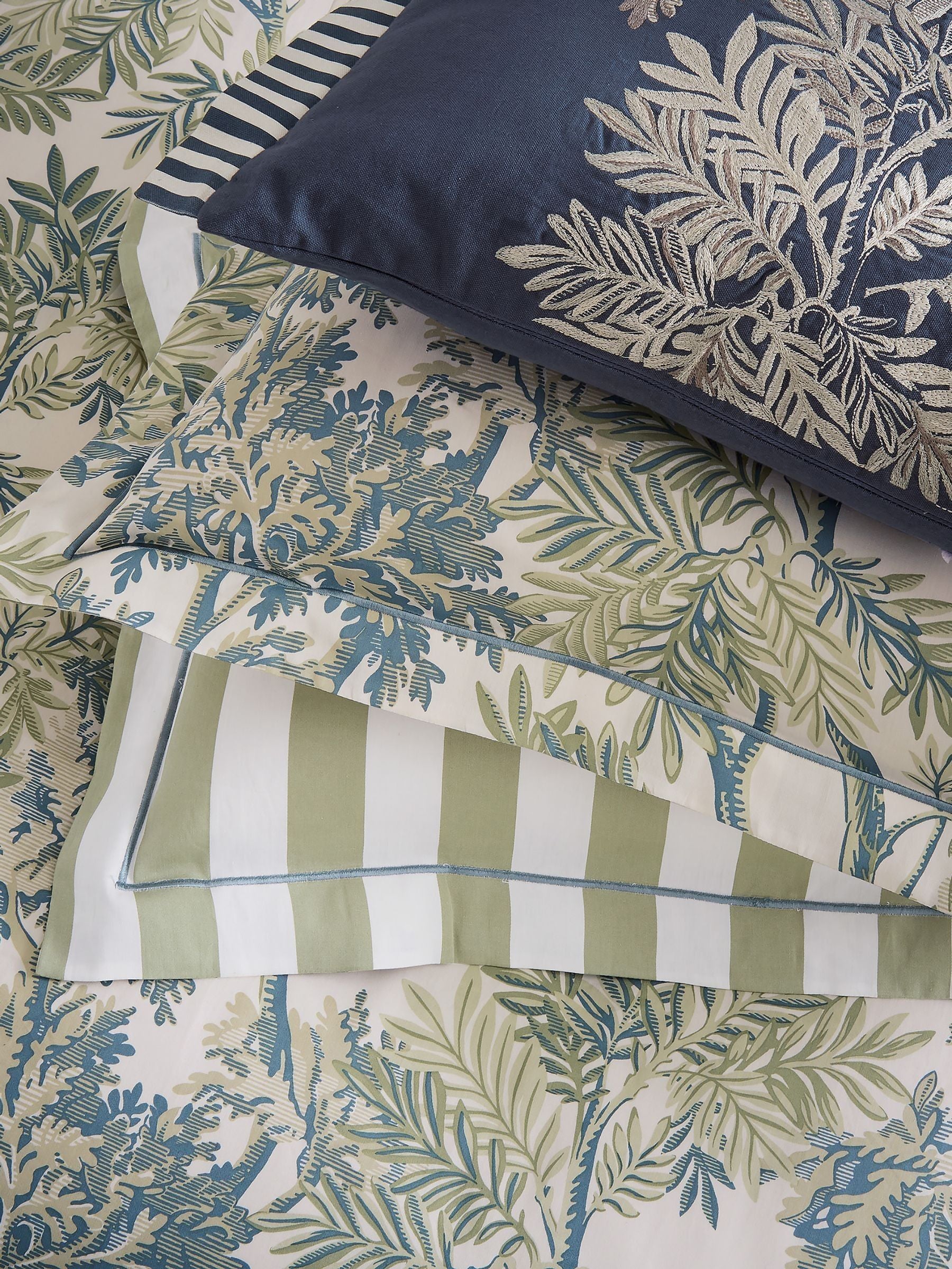 Sanderson Blue Tapestry Tree cushion 60x40cm, UK version