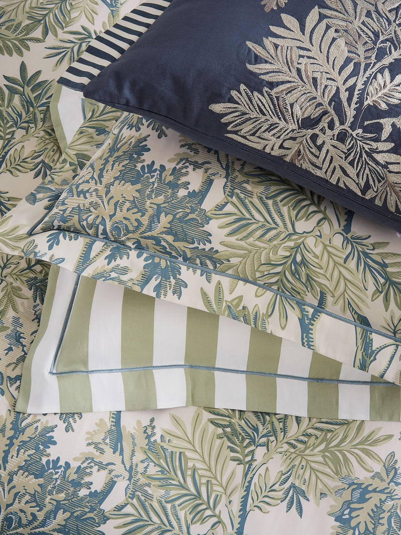 Sanderson Blue Tapestry Tree cushion 60x40cm, UK version