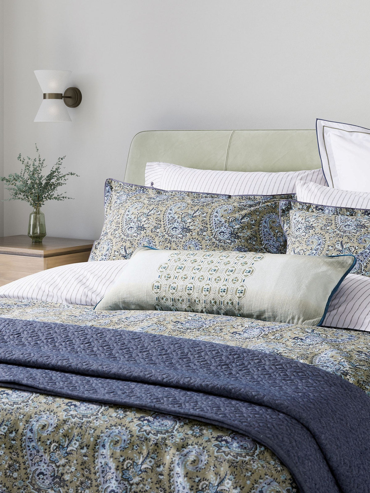 Bedeck of Belfast Elara quilted cotton throw 150x200cm (British brand)
