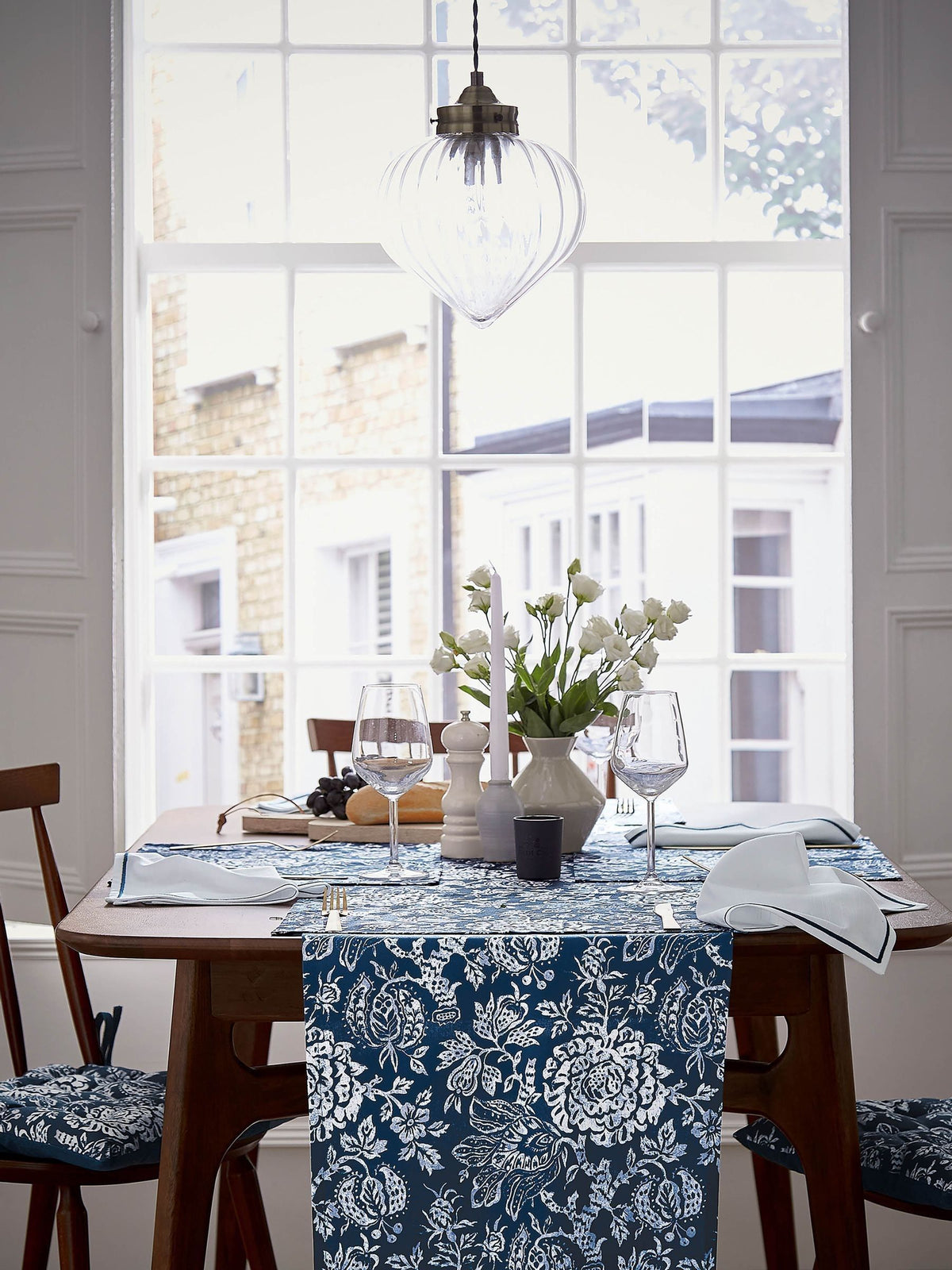 100% Cotton Woven Stripe Table Runner 40x230 cm