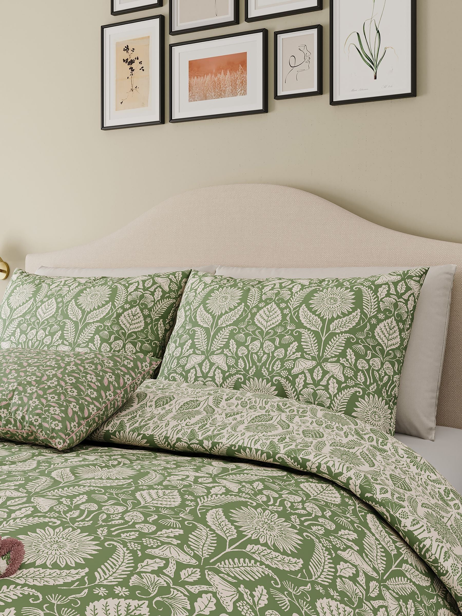 Helena Springfield Green Sunflowers cotton duvet cover set, UK version