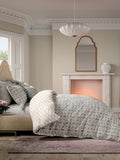V&A red teal Indian lattice cotton duvet set (British brand)