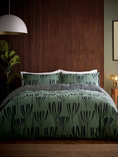 Next Helena Springfield Green Calla 100% Cotton Duvet Cover Set- Buy online at McGrocer
