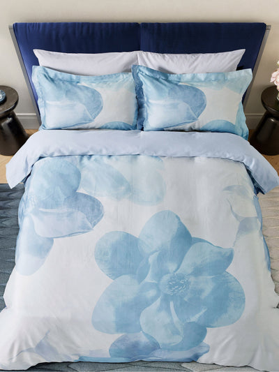 Next Ted Baker Blue Photo Magnolia 200 TC Cotton Sateen Duvet Set- Buy online at McGrocer