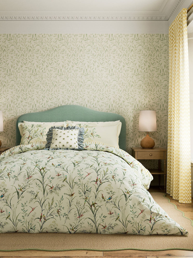 Sanderson Tuileries cotton cushion with floral print - British brand