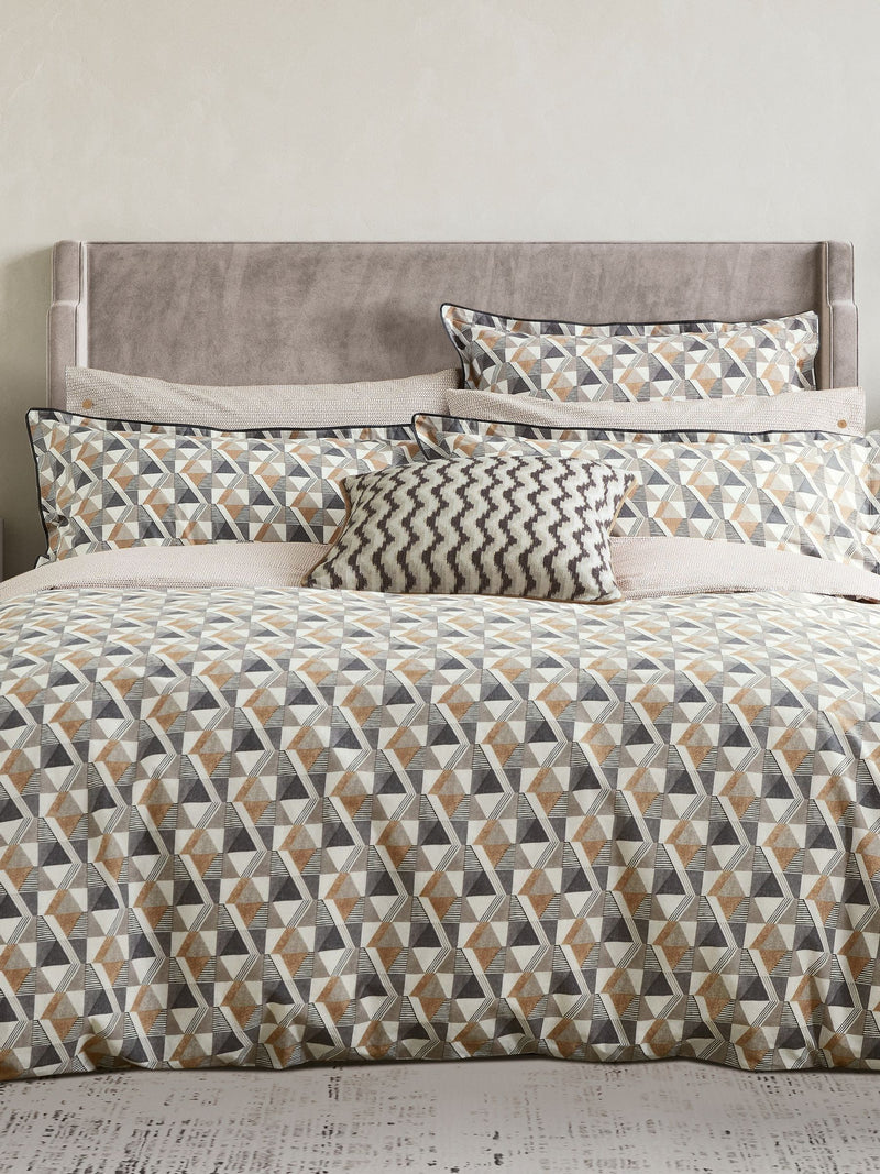 Bedeck of Belfast charcoal tan harun duvet cover set - British product