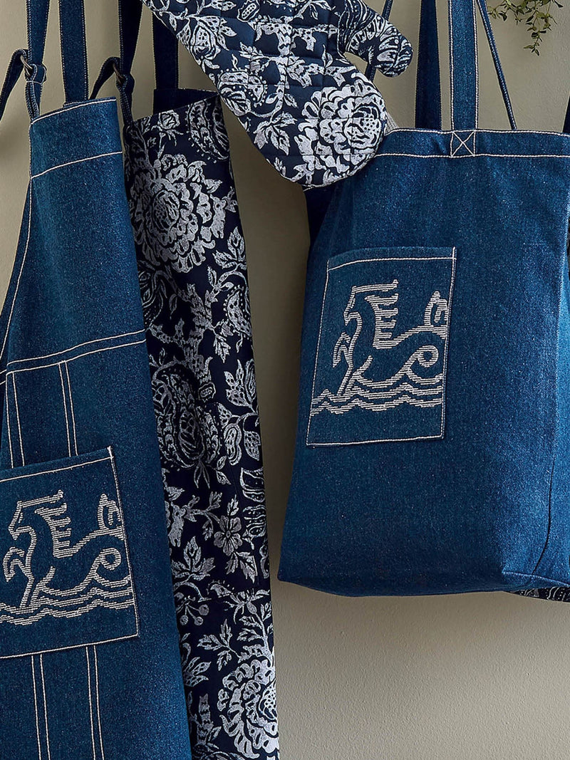Bedeck of Belfast Midnight Navy Morsan apron - British product
