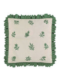 V&A Green Verdant Bouquet cushion 45cm square - British product