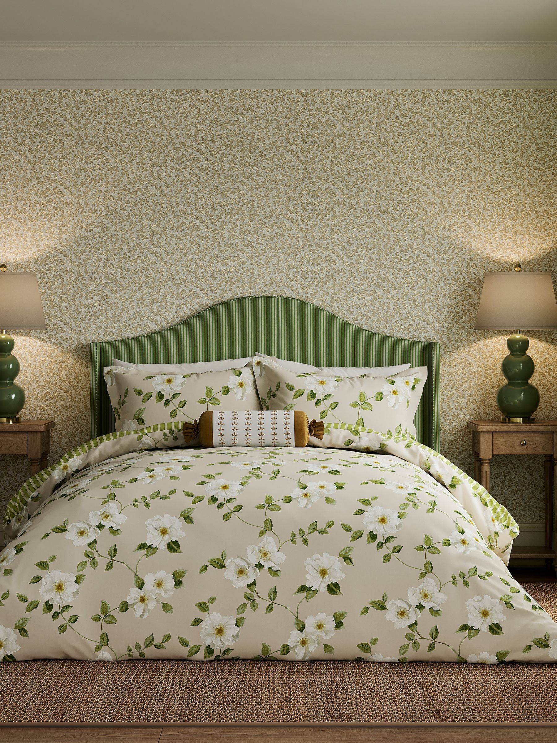 Sanderson Linen Poets Rose Duvet Set