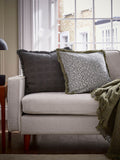 Bedeck of Belfast Kaiza cushion charcoal silver 50cm, UK version