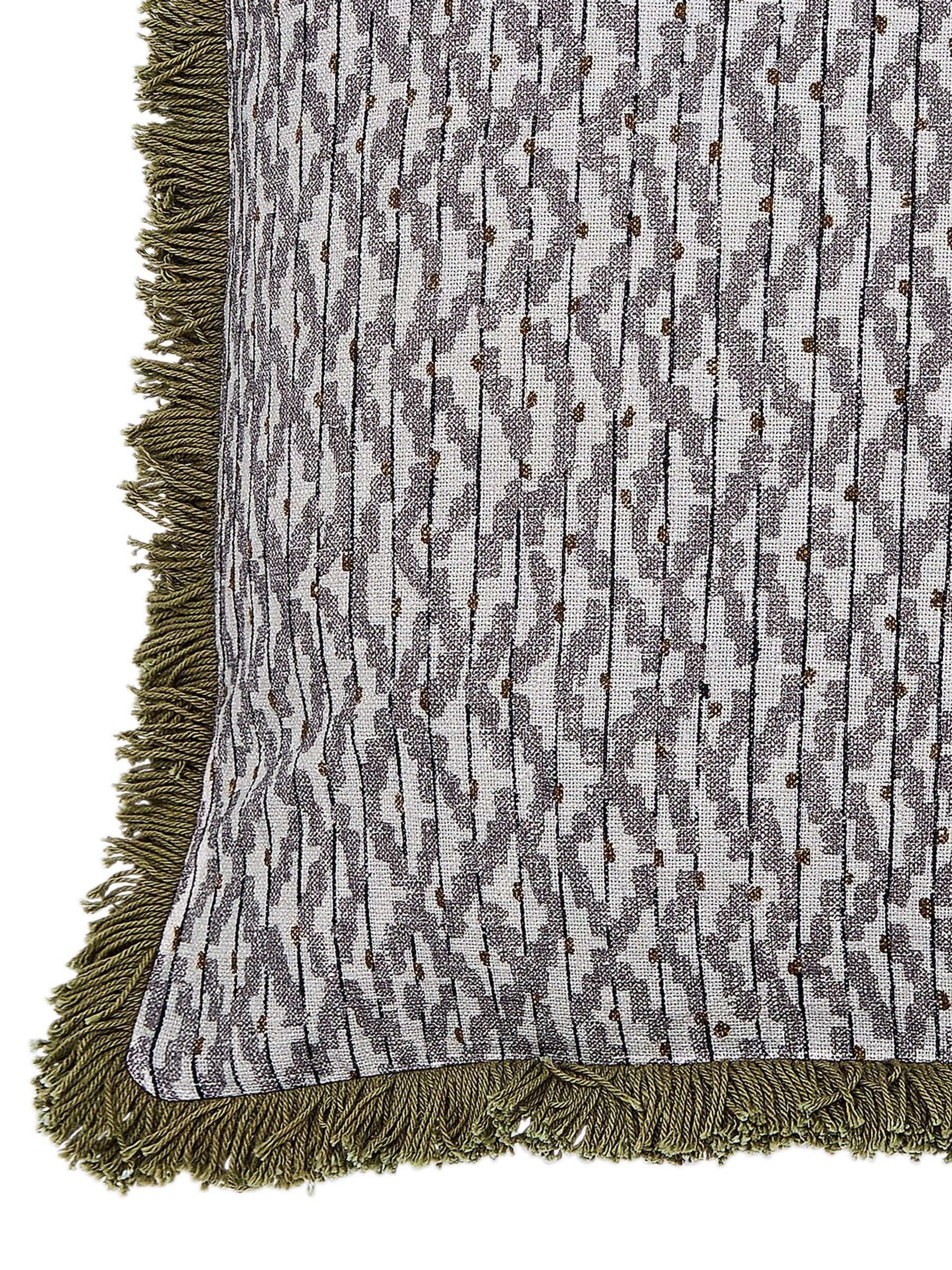 Bedeck of Belfast Kaiza cushion charcoal silver 50cm, UK version