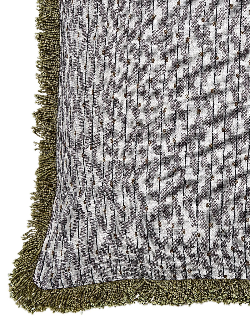 Bedeck of Belfast Kaiza cushion charcoal silver 50cm, UK version