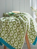 Land & Shore green daisy towel, imported from the UK
