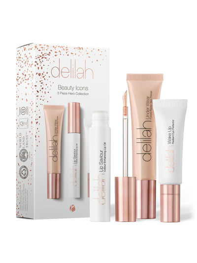 Delilah Beauty Icons 3 Piece Hero Makeup Collection (Worth £78)