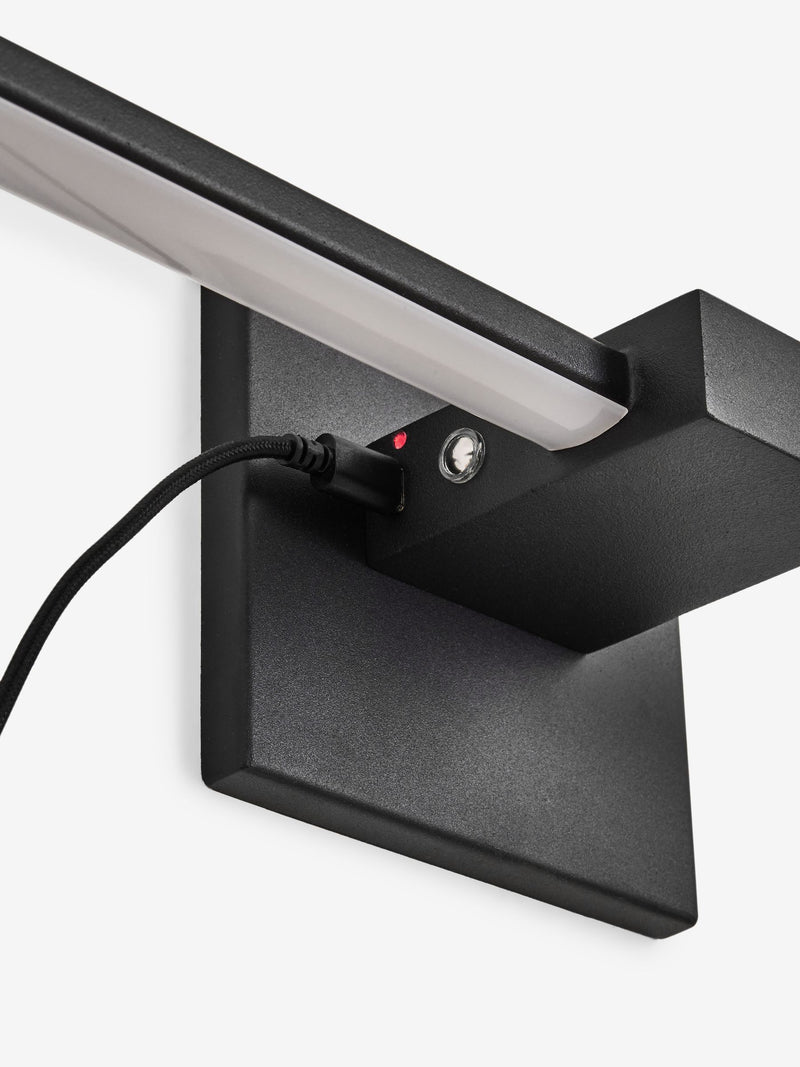Black rechargeable picture light 50cm width, UK version