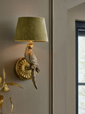 Gold Coco parrot rechargeable wall light left hand, UK version