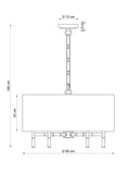 Elliot 5 Light Chandelier ceiling light in white (British brand)