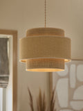 Natural Alor 2 tier easy fit ceiling light shade 31cm, UK version