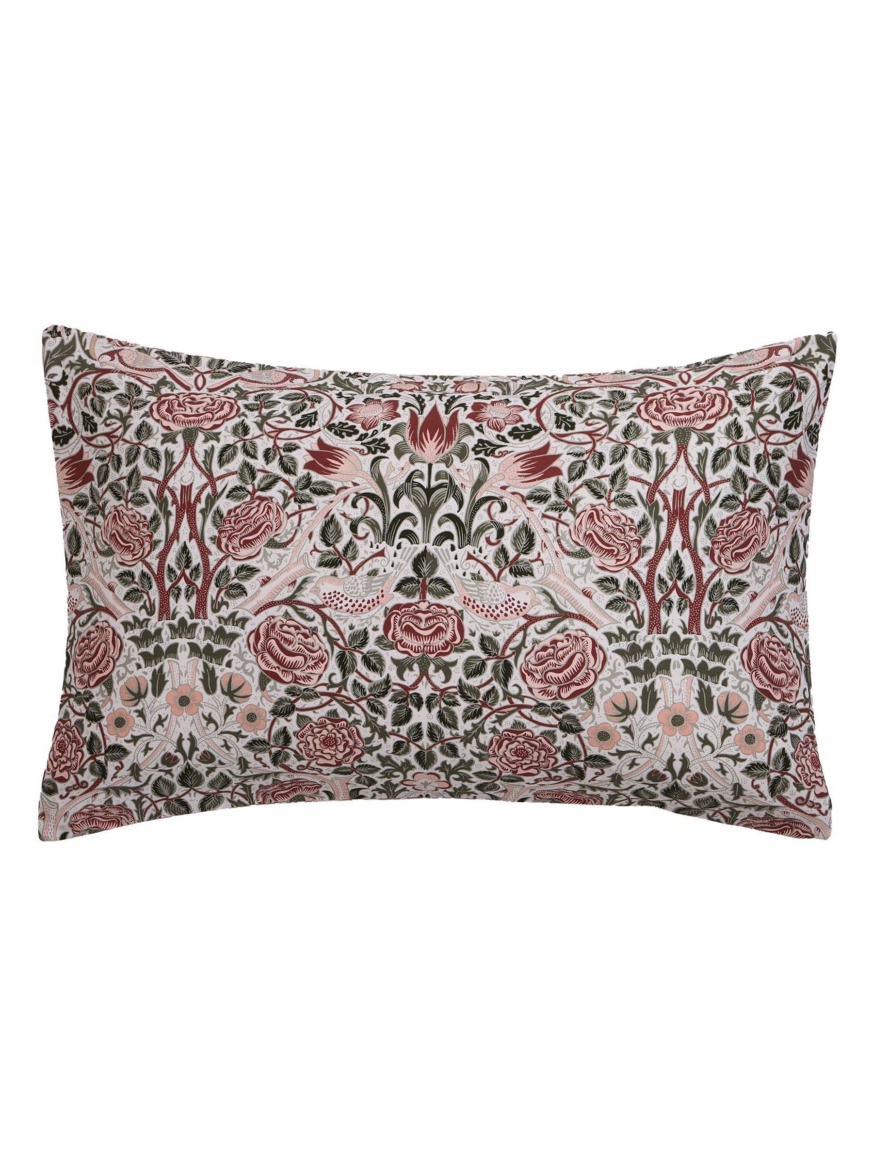 William Morris At Home green rose 220 thread count pillowcases, UK version