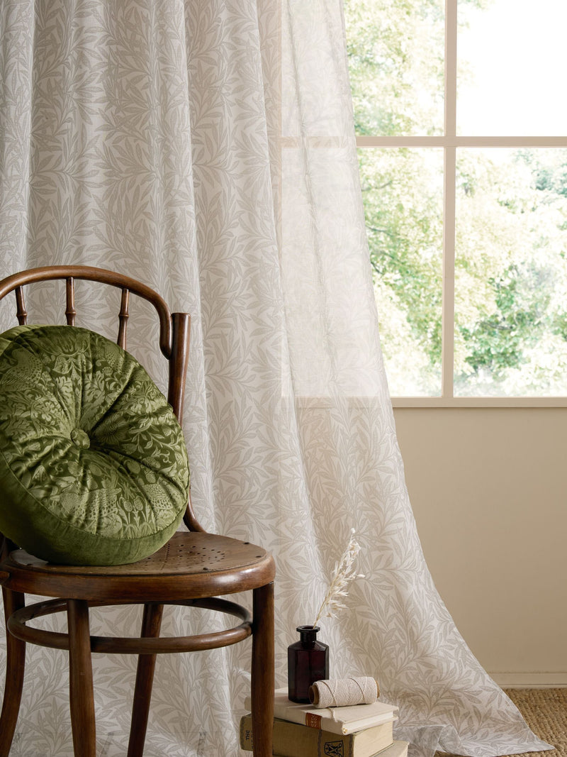 William Morris Olive Green Strawberry Thief cushion 38cm - British product