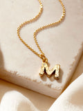 Posh Totty Designs birthstone initial necklace with 18-inch chain, imported from the UK