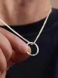 Posh Totty Designs personalised men's sterling silver necklace, imported from the UK