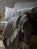 Murmur Storm Grey Ennis 100% Wool Throw