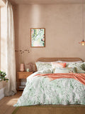 Yvonne Ellen sage tropical safari 100% cotton duvet cover set (British brand)